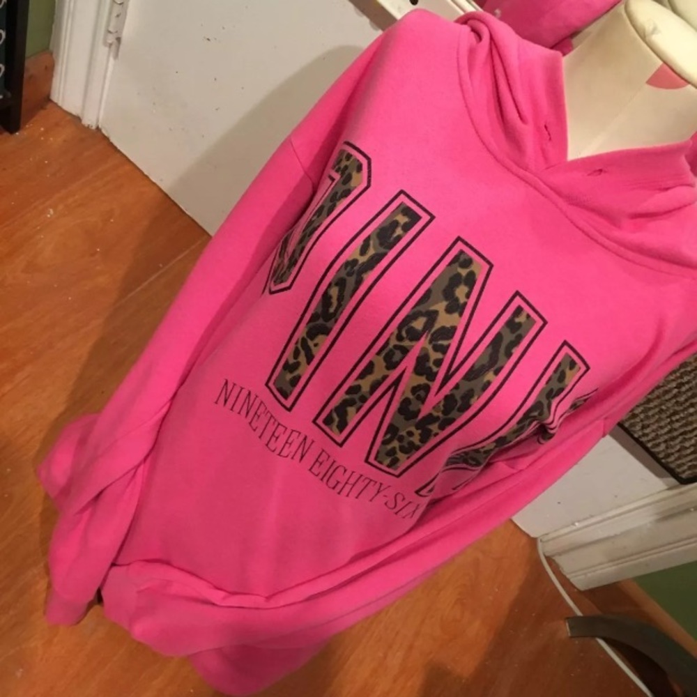 RARE VS PINK Leopard Hoodie